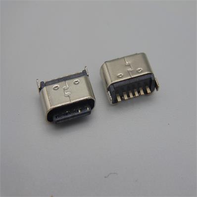 HJC-TC-012 USB-TYPE-C 180度直插6P母座 L=5.0