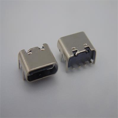 HJC-TC-001 USB-TYPE-C 四脚前插后贴4P母座 L=6.85