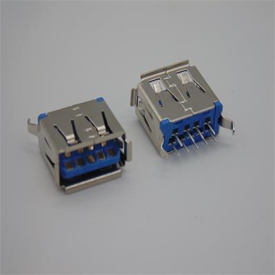 HJC-UM-019 AF180度直插3.0卷边弯脚蓝胶L=11.5