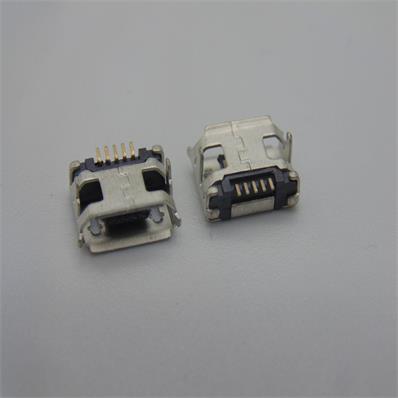 HJC-MC-005 MICRO USB 5P前插后贴7.15 1.0卷边母座