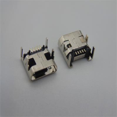 HJC-MC-006 MICRO USB 5P四脚有柱7.15 1.2 1.8 有柱直边