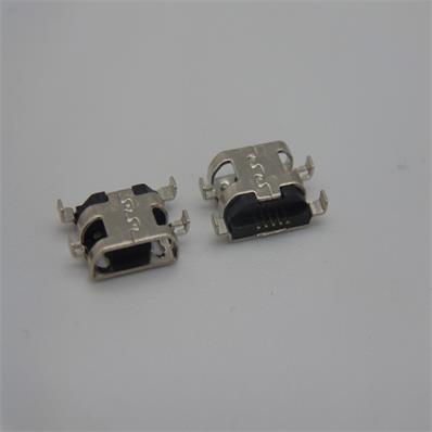 HJC-MC-014 MICRO USB 5P沉板1.2四脚插直边母座