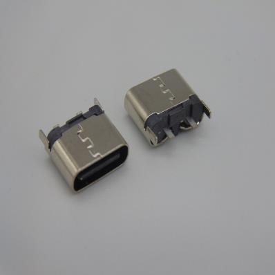 HJC-TC-026 USB TYPE-C-2P 立式插板母座L=6.5-6.8