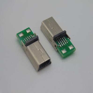 HJC-MI-001 MINI USB 10P带板焊线式公头